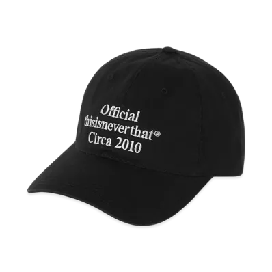 thisisneverthat Times Cap "Black"