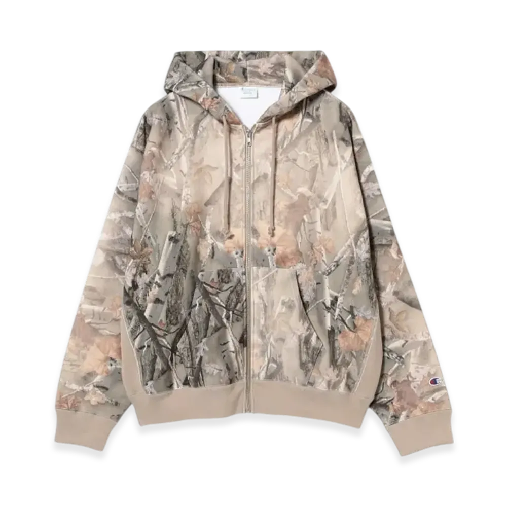 BEAMS x Champion Reverse Weave R Full Zip Parka "Camo"