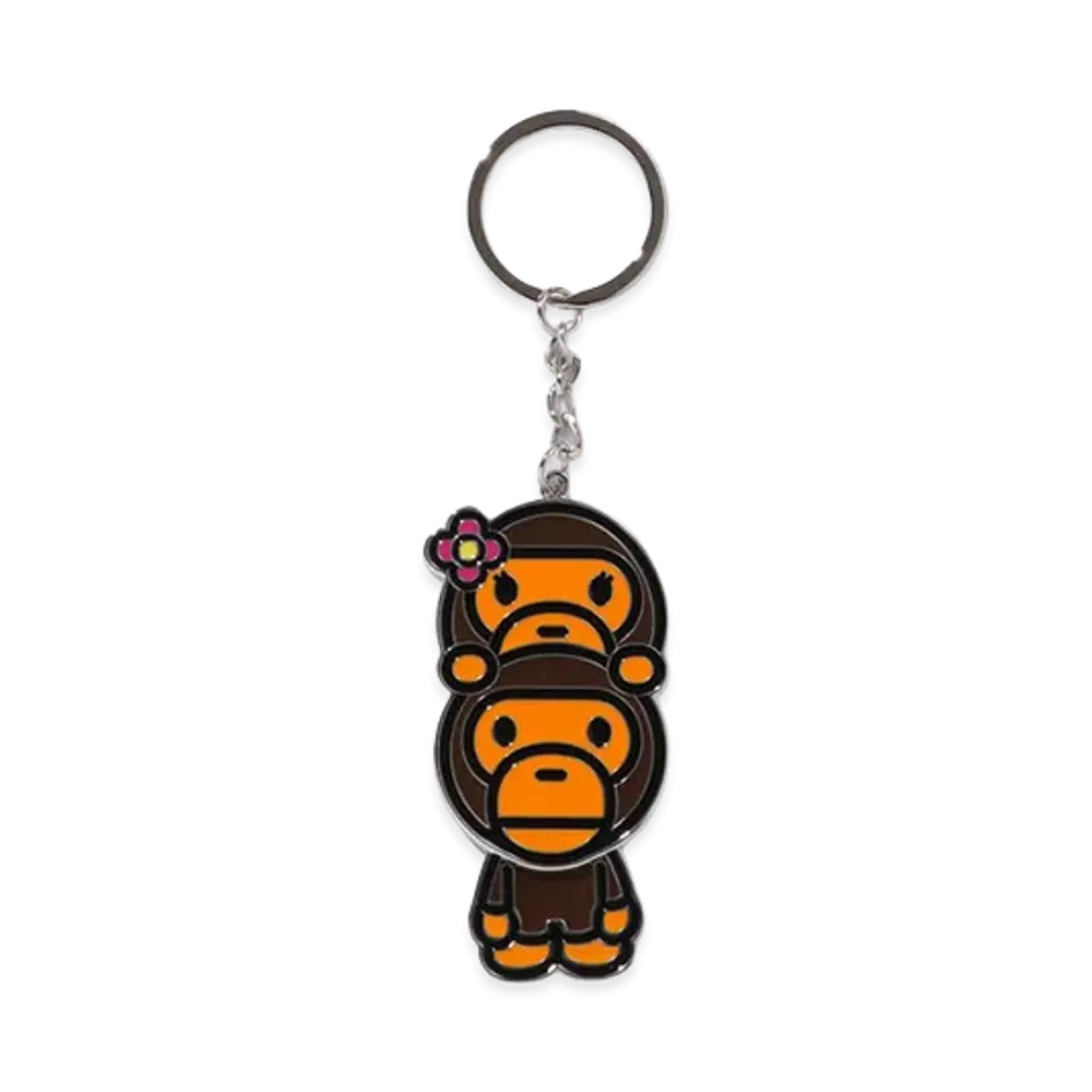 A BATHING APE Baby Lisa On Baby Milokey Chain "Brown"