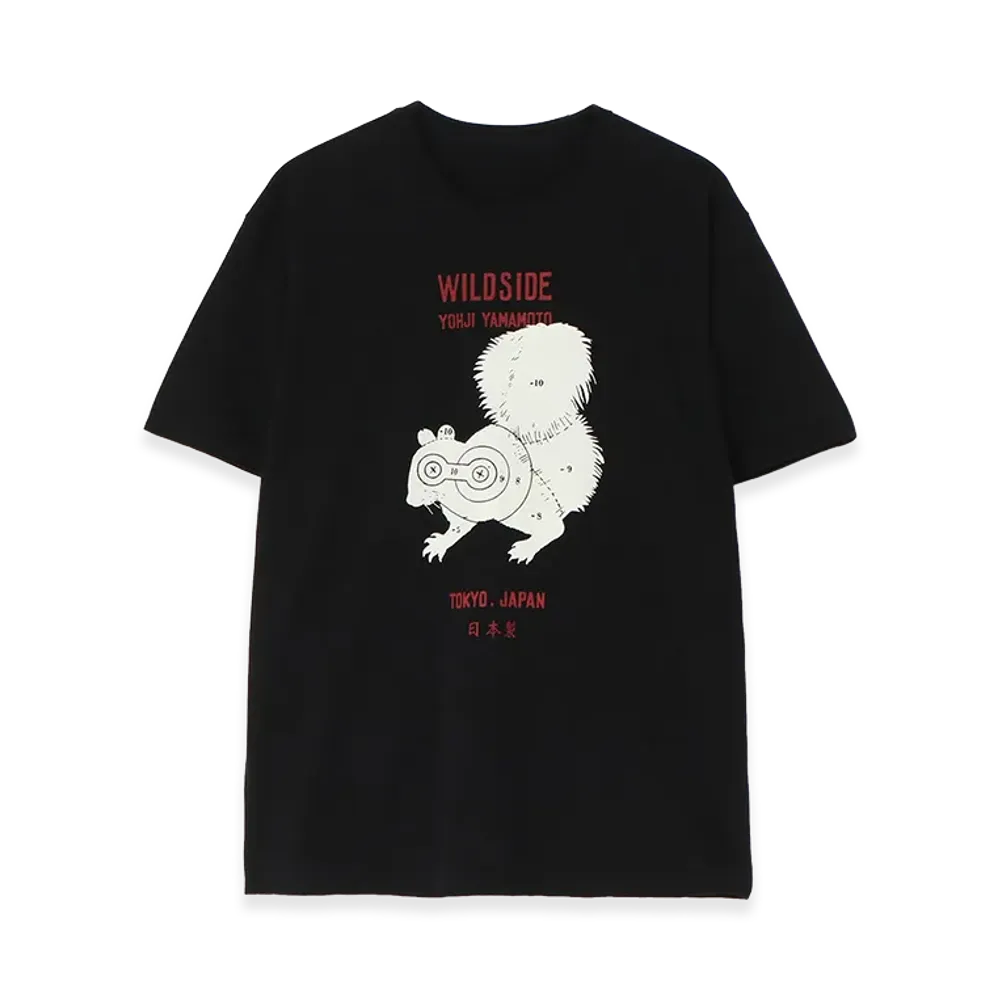 WILDSIDE YOHJI YAMAMOTO Squirrel Hunting T-shirt "Black"