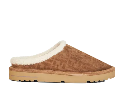 FENDI Suede Slippers "Brown"