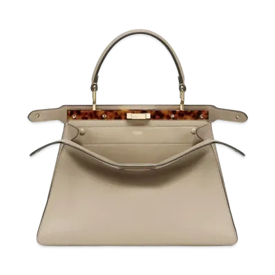 FENDI Peekaboo Iseeu Medium Leather Bag "Beige"