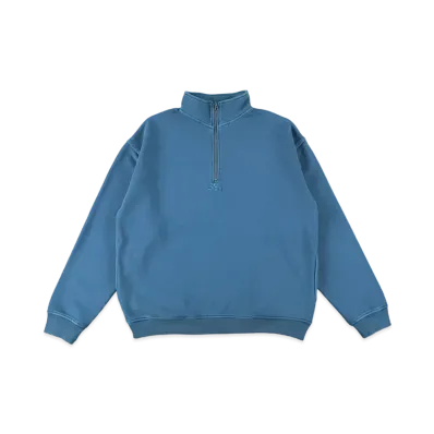 WIND AND SEA Sea Pigment Half Zip Sweat "Blue"