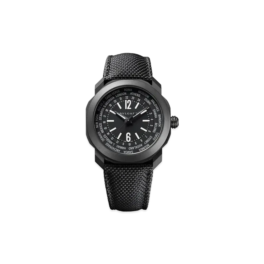 BVLGARI Octo Roma Watch "Stainless Steel/Black"