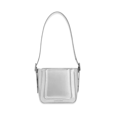 CHARLES & KEITH Petra Boxy Bucket Bag "Silver"