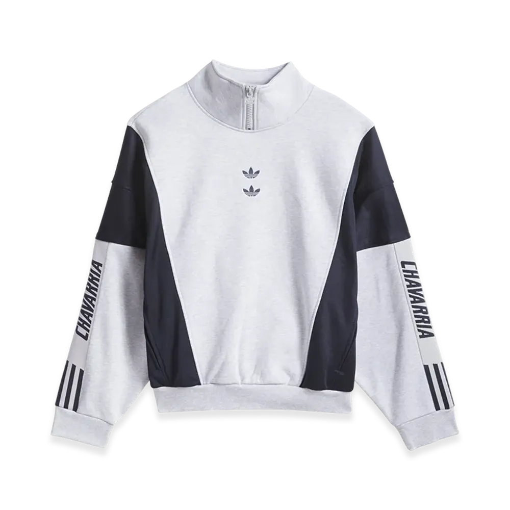 adidas x Willy Chavarria Watsonville Mock Neck Jumper "LightGreyHeather/LegendInk"