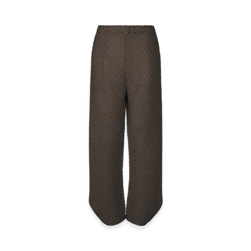 ISSEY MIYAKE Sheer Linen Like Pleats "NasuBrown"