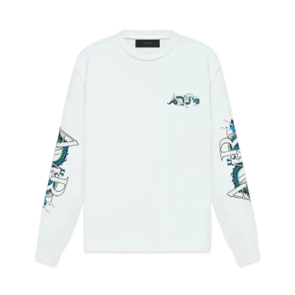 AMIRI Lunar New Year Dragon Long Sleeve Tee "White"
