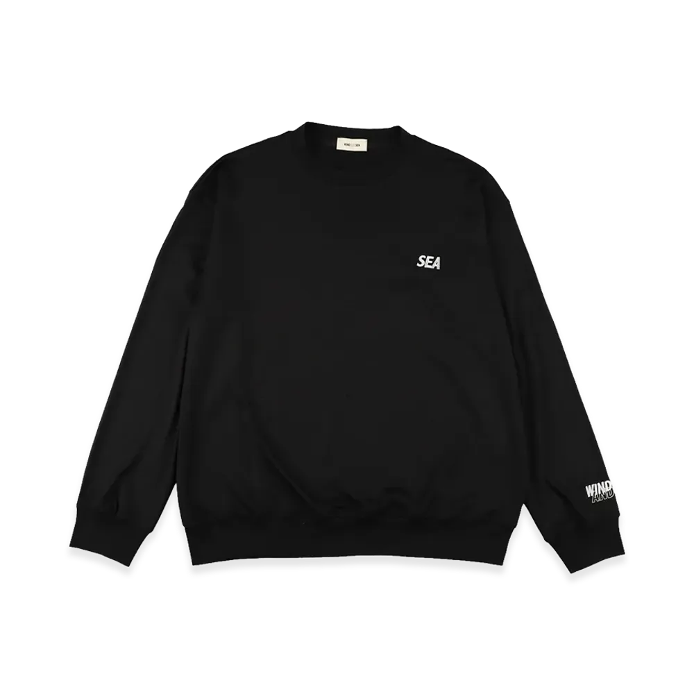 WIND AND SEA Relax Fit Washable Wool L/S Tee "Black"
