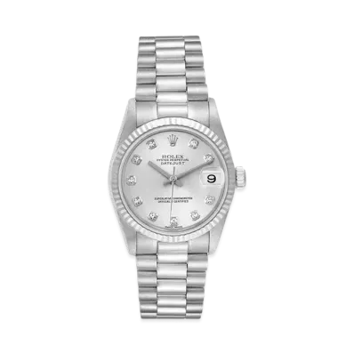 ROLEX Datejust 10P Diamonds "Silver/White Gold"