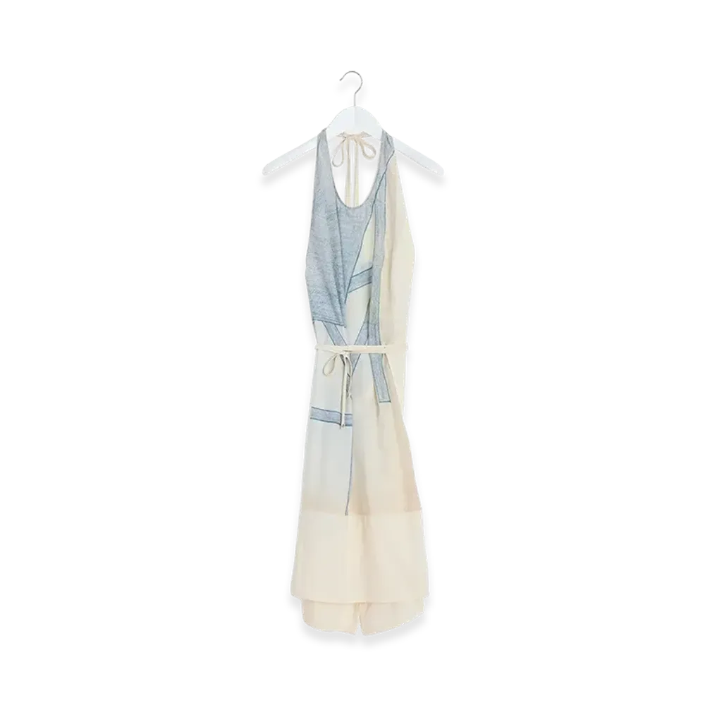 LEMAIRE Women's Philippe Weisbecker Apron Dress "Creamy White/Grey"
