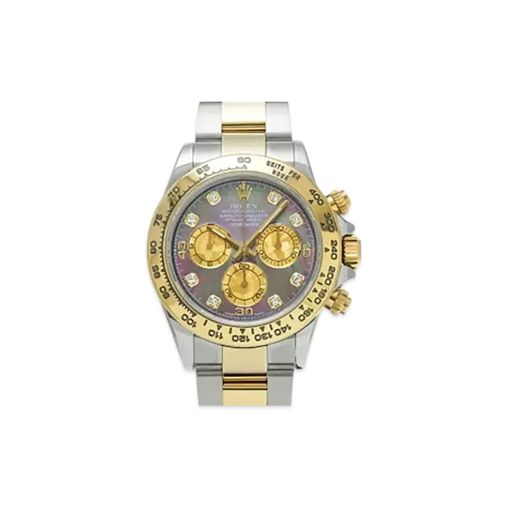 ROLEX Cosmograph Daytona 8P Diamonds "Black Shell/Stainless Steel/Yellow Gold"