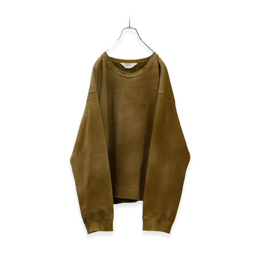 ANCELLM Unevenness Sweat Shirt "Moss"