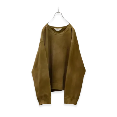 ANCELLM Unevenness Sweat Shirt "Moss"