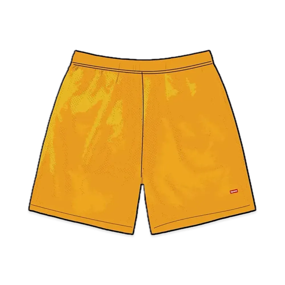 Supreme Small Box Baggy Mesh Short "Gold"