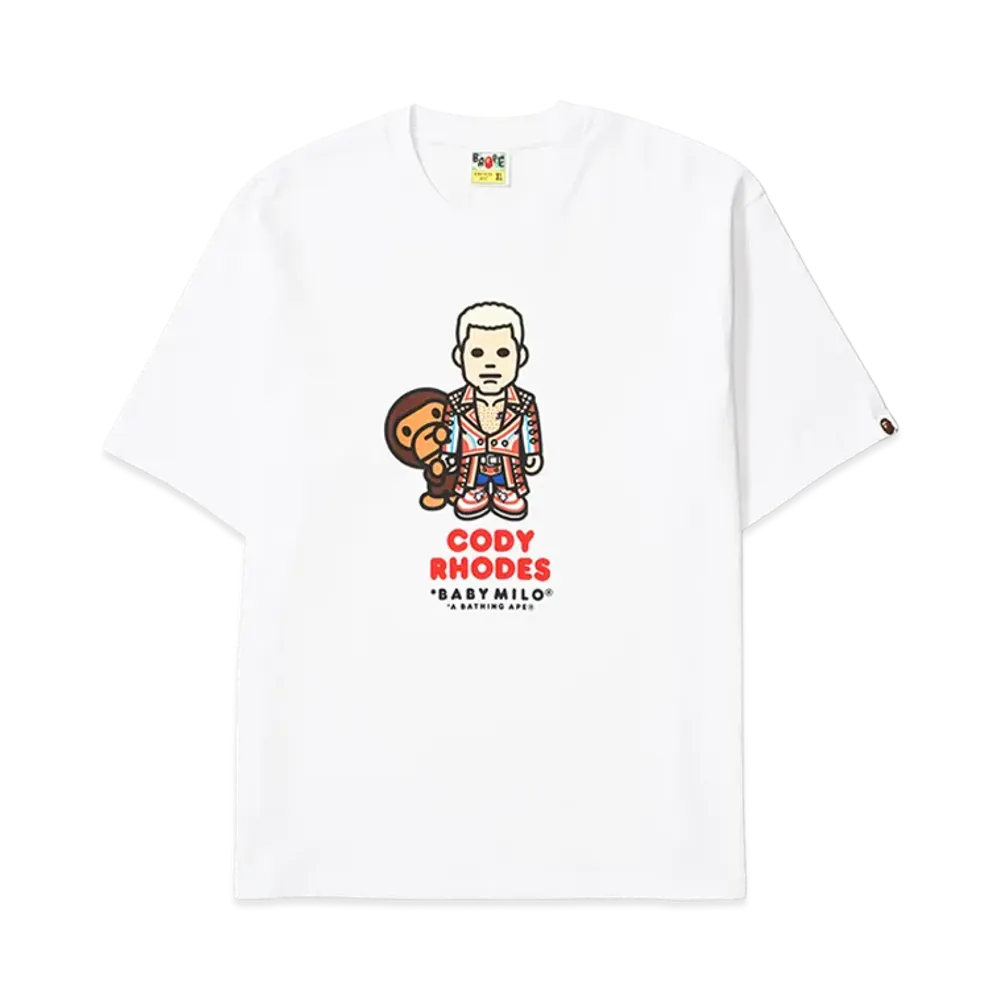 A BATHING APE x WWE Cody Rhodes Baby Milo Relaxed Fit Tee "White"