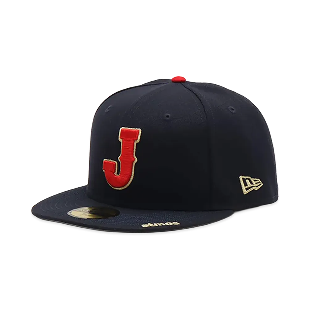 NEW ERA x atmos 59Fifty WBC J Logo Side Flag "Navy"