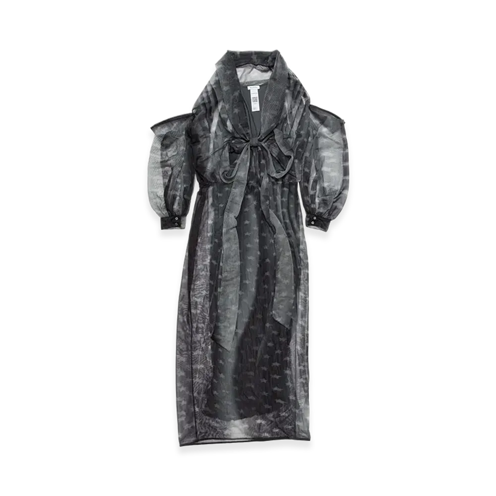 Acne Studios Ribbon Layered Dress "Gray"