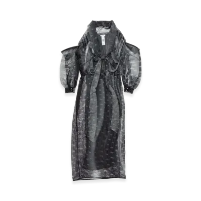 Acne Studios Ribbon Layered Dress "Gray"