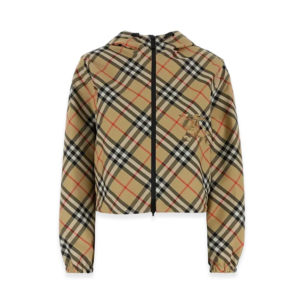 Burberry Women's Embroidered Twill Reversible Jacket "Beige"