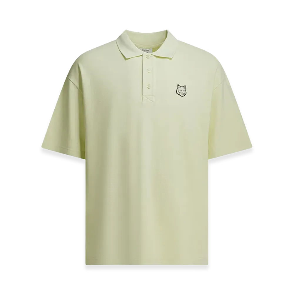 Maison Kitsune "Fox Head" Polo Shirt With Buttons "Green"