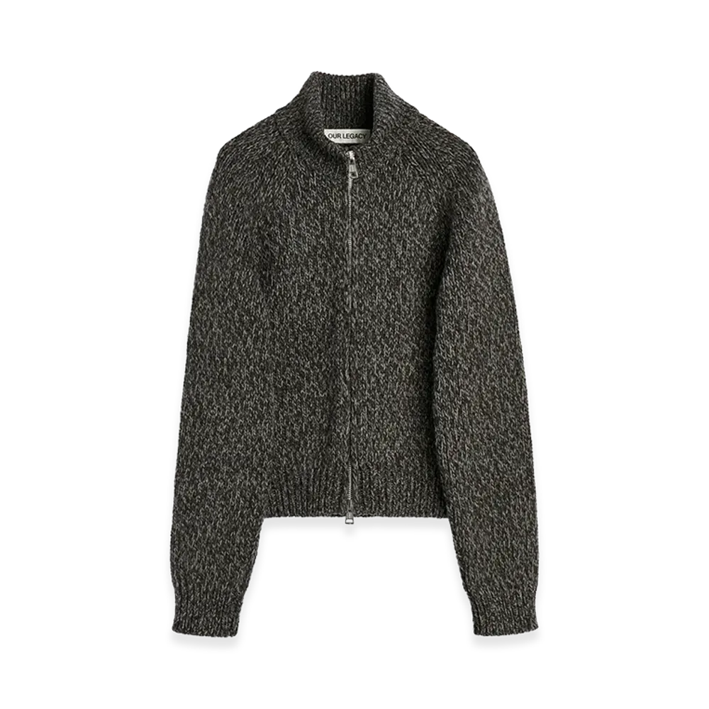 OUR LEGACY Women's Flight Zip Cardigan "Stately Low Twist Merino"