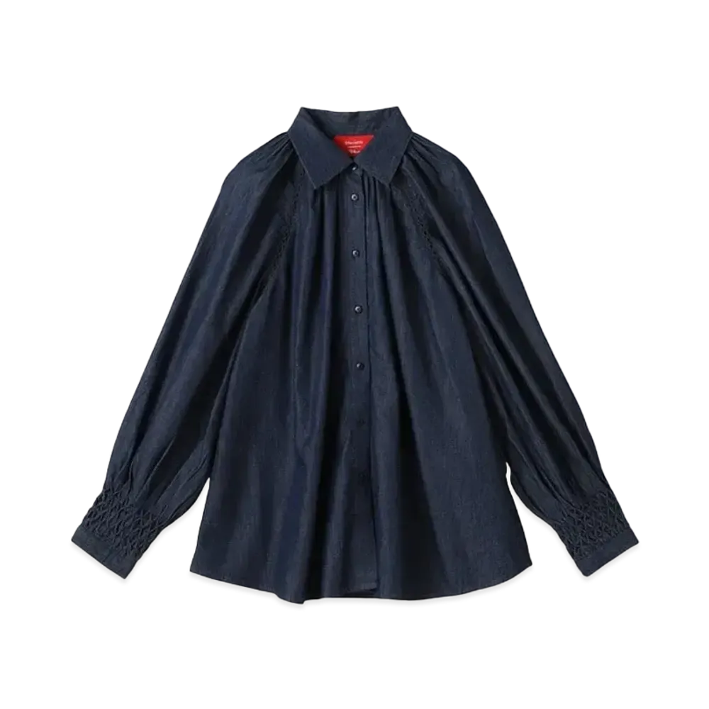 Ron Herman 15th Anniversary Merlette Tiana Shirt "Indigo"