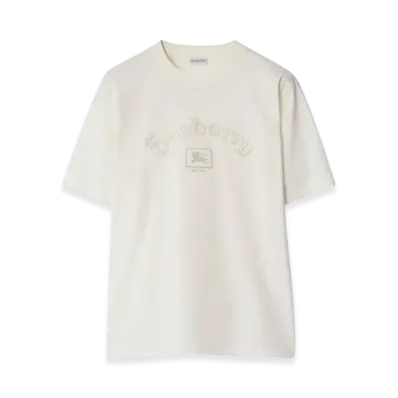 Burberry Gothic Logo Cotton T-shirt "Chalk"