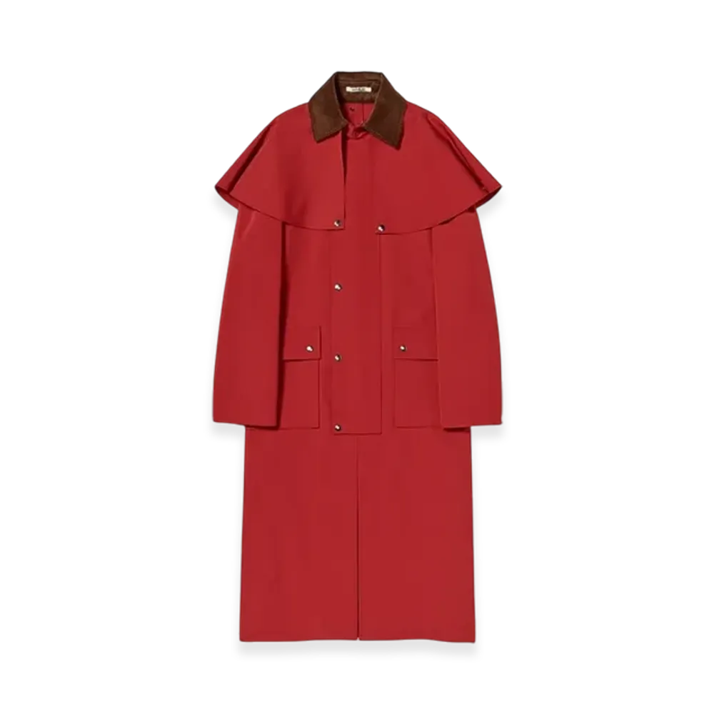 AURALEE Wool Max Canvas Coat "Red"