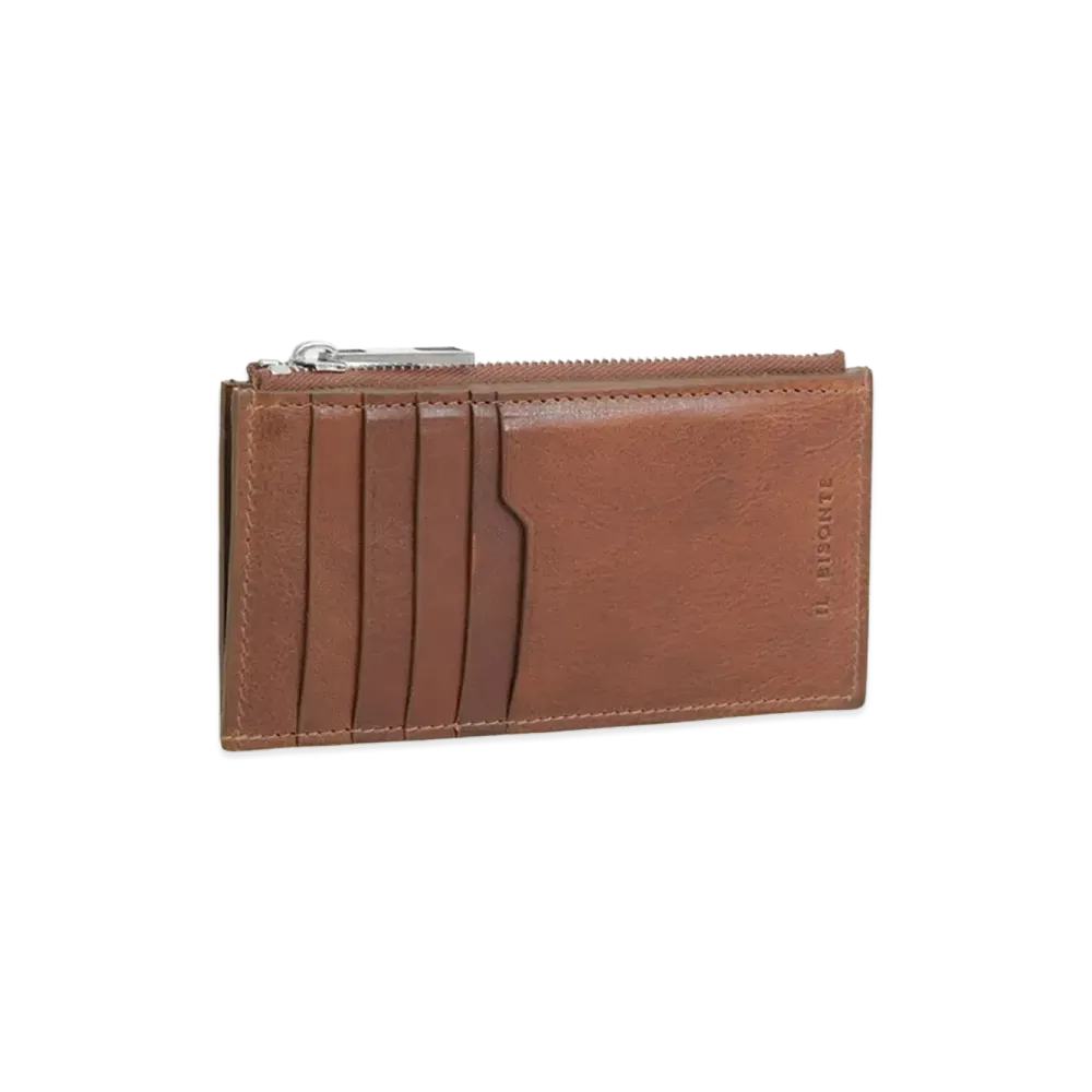 IL BISONTE Women's Card Case "Brown"