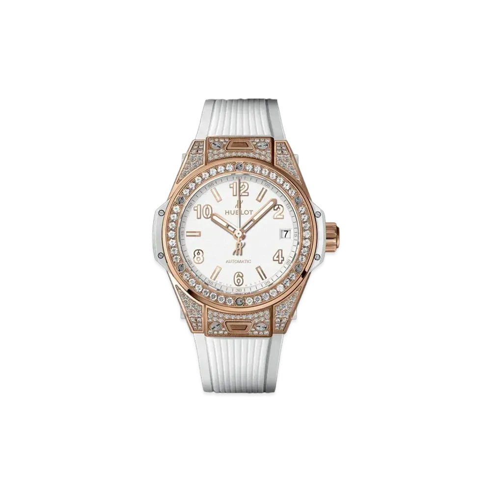 HUBLOT Big Bang One Click King Gold White Pave 39mm