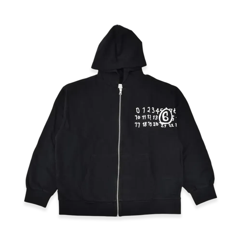 MM6 Maison Margiela Kids Zip Hoodie "Black"