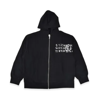 MM6 Maison Margiela Kids Zip Hoodie "Black"