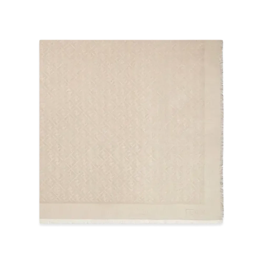 FENDI FF Shawl with Metallic Yarn "Beige"