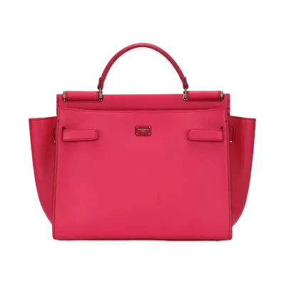 Dolce&Gabbana Sicily 62 Soft Bag Large Tahiti Calfskin "Fuchsia"