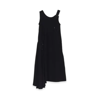 Ground Y Crepe De Chine Sleeveless Dress "Black"