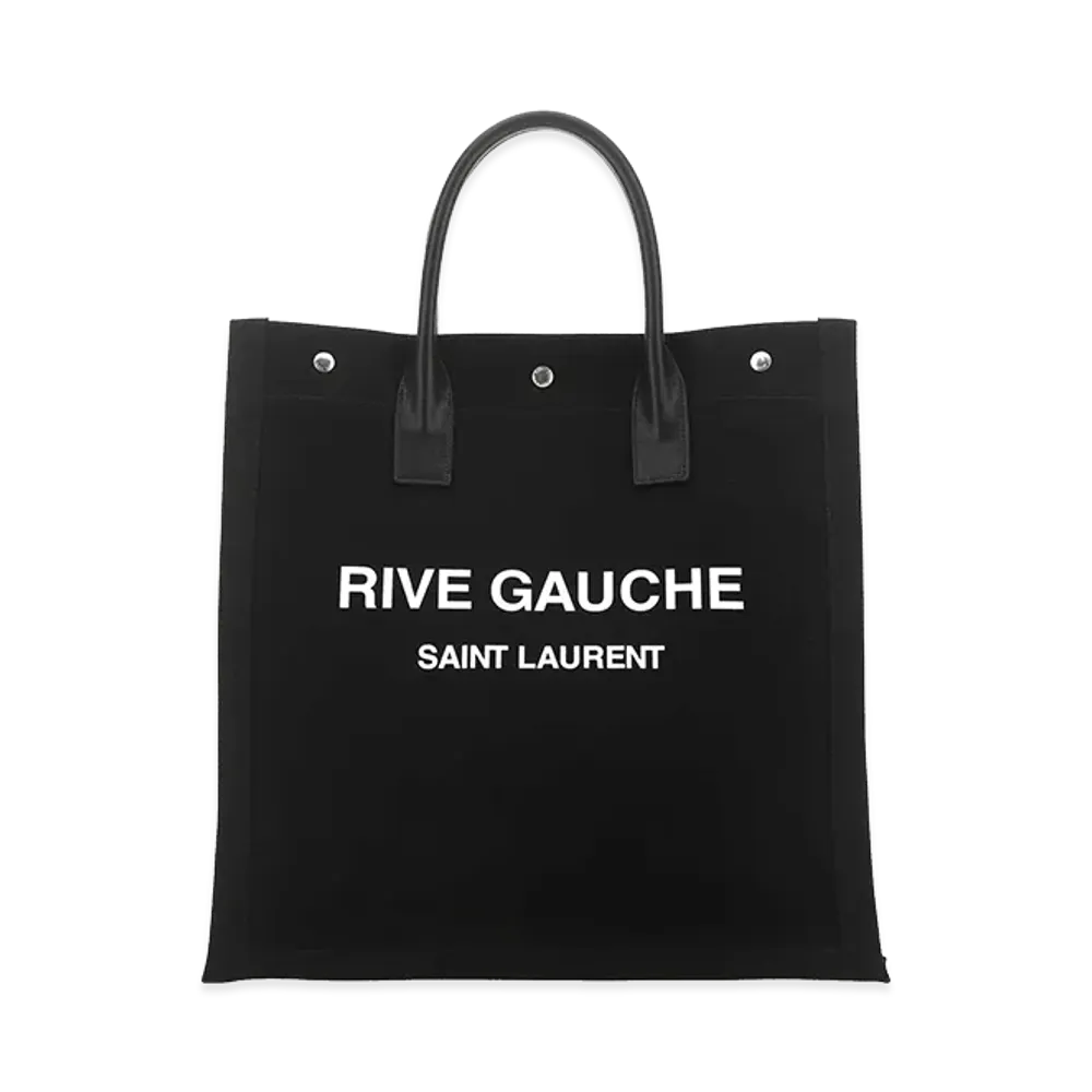 Saint Laurent Canvas Rive Gauche Shopping Bag "Black"