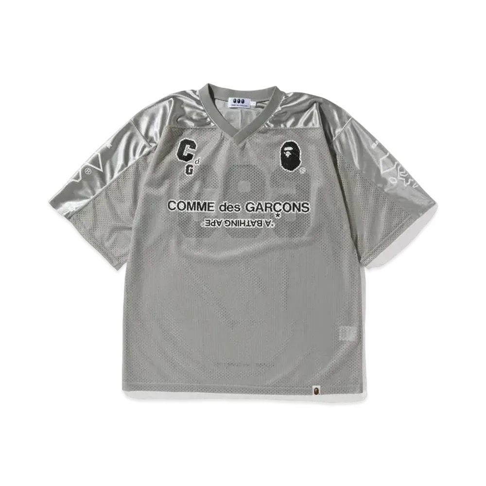 A BATHING APE CDG OSAKA  FOOTBALL SHIRT "Grey"
