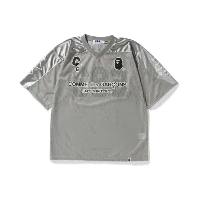 A BATHING APE CDG OSAKA FOOTBALL SHIRT "Grey"
