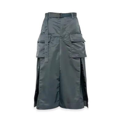 sacai Nylon Twill Skirt "Blue Gray"
