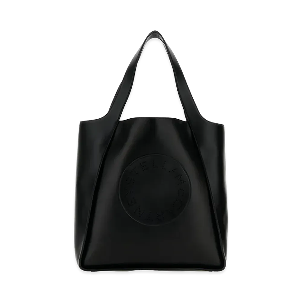 STELLA McCARTNEY Women's Square Tote Bag With Logo "Black"