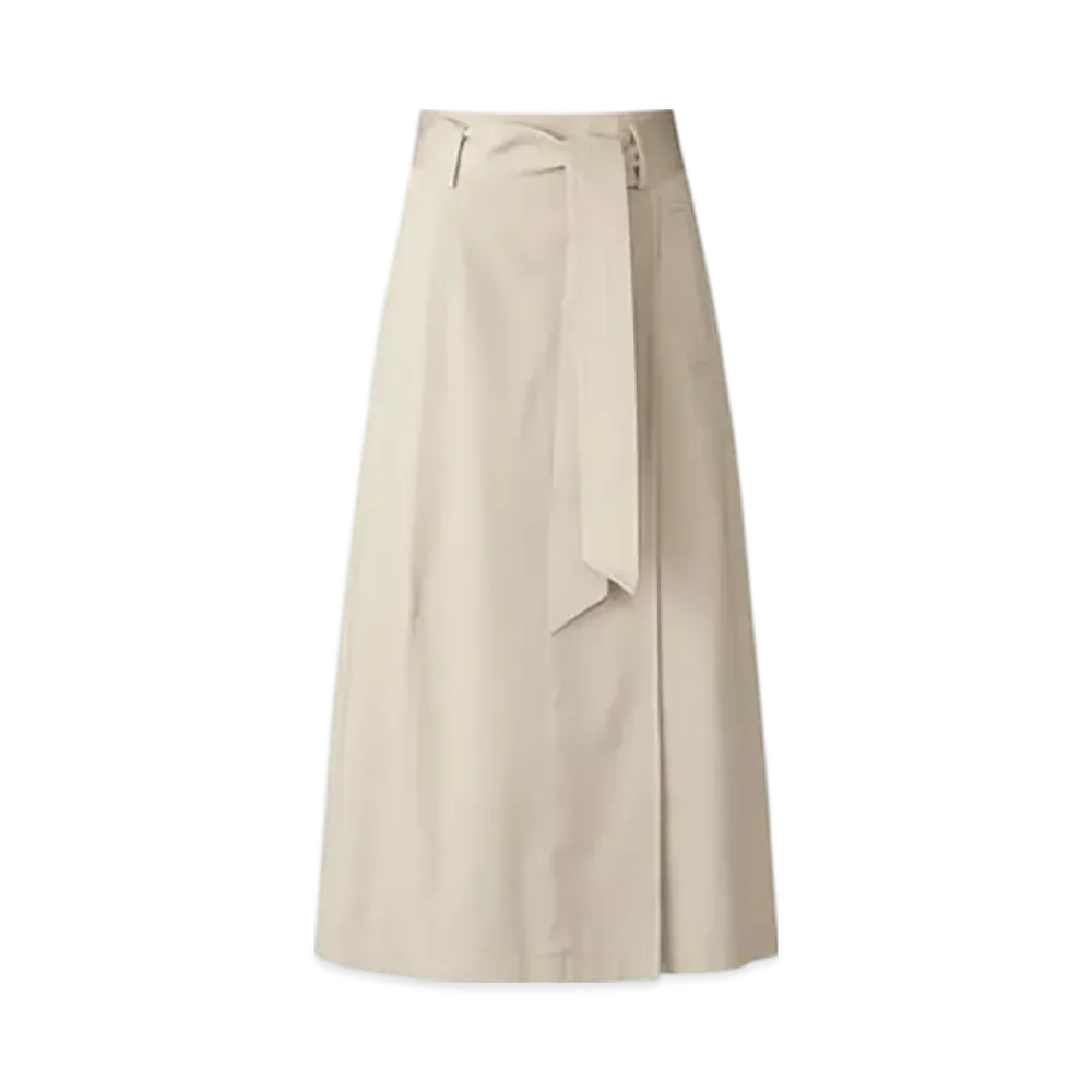 Uniqlo C Women'S Belted Flare Skirt "Beige"