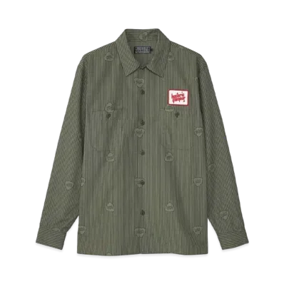 HYSTERIC GLAMOUR Sound Vibration Engineer Shirt "Khaki"