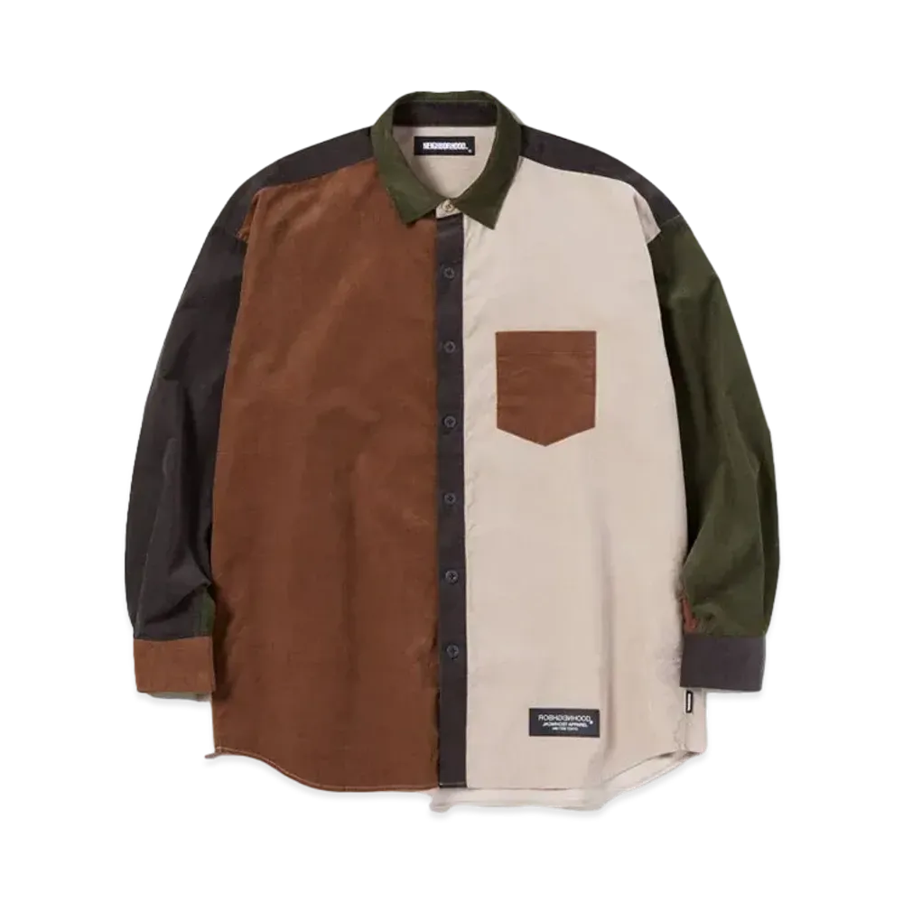 NEIGHBORHOOD CORD / C-SHIRT . LS "Brown"