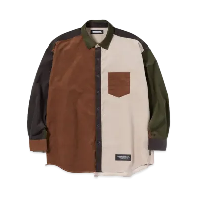 NEIGHBORHOOD CORD / C-SHIRT . LS "Brown"