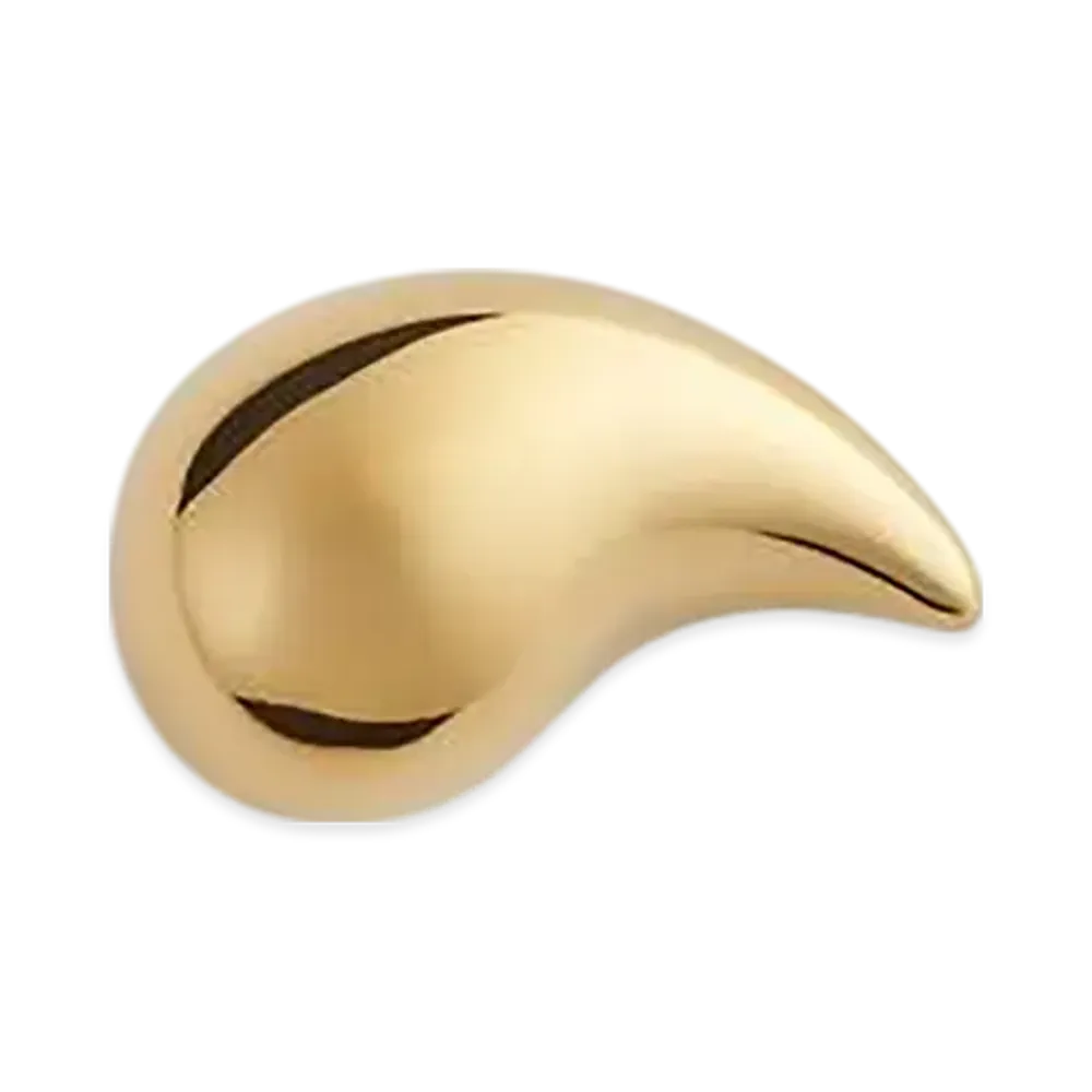 Bottega Veneta Large Drop Brooch "Yellow Gold"