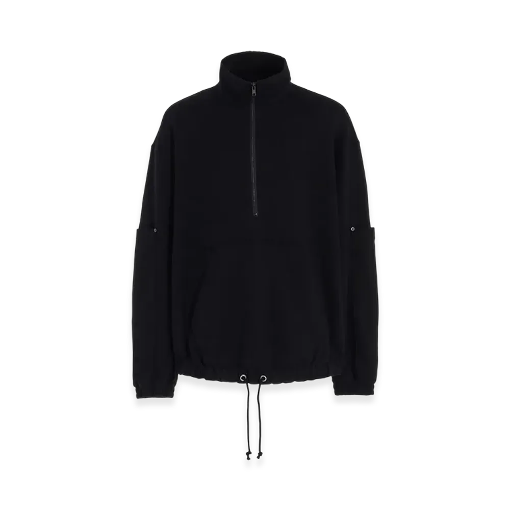 S'YTE French Terry Patch Design High Neck Pullover "Black"