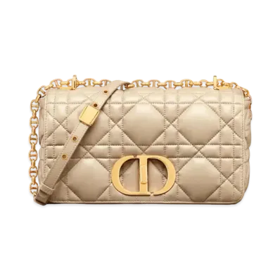 Dior Dior Caro Medium Bag Macro Cannage Calfskin "Natural"