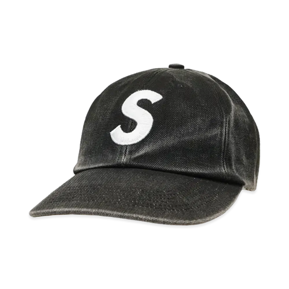 Supreme Pigment Coated Canvas S Logo 6-Panel "Black"