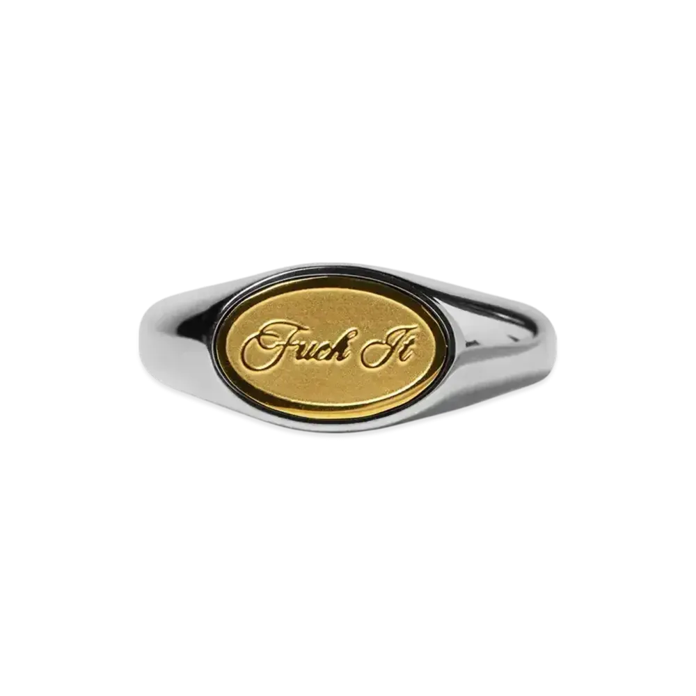 HUF Summer 25 Fuck It Signet Ring "Silver"